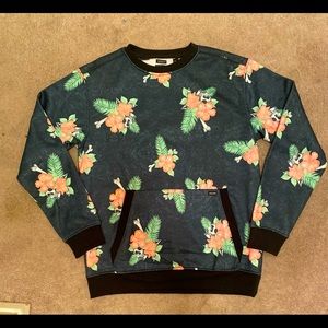 Volcom Men’s Pullover Skull/Floral Sweatshirt Size Medium